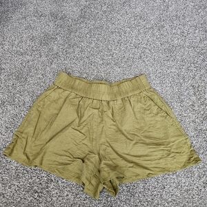 A New Day olive linen shorts, small